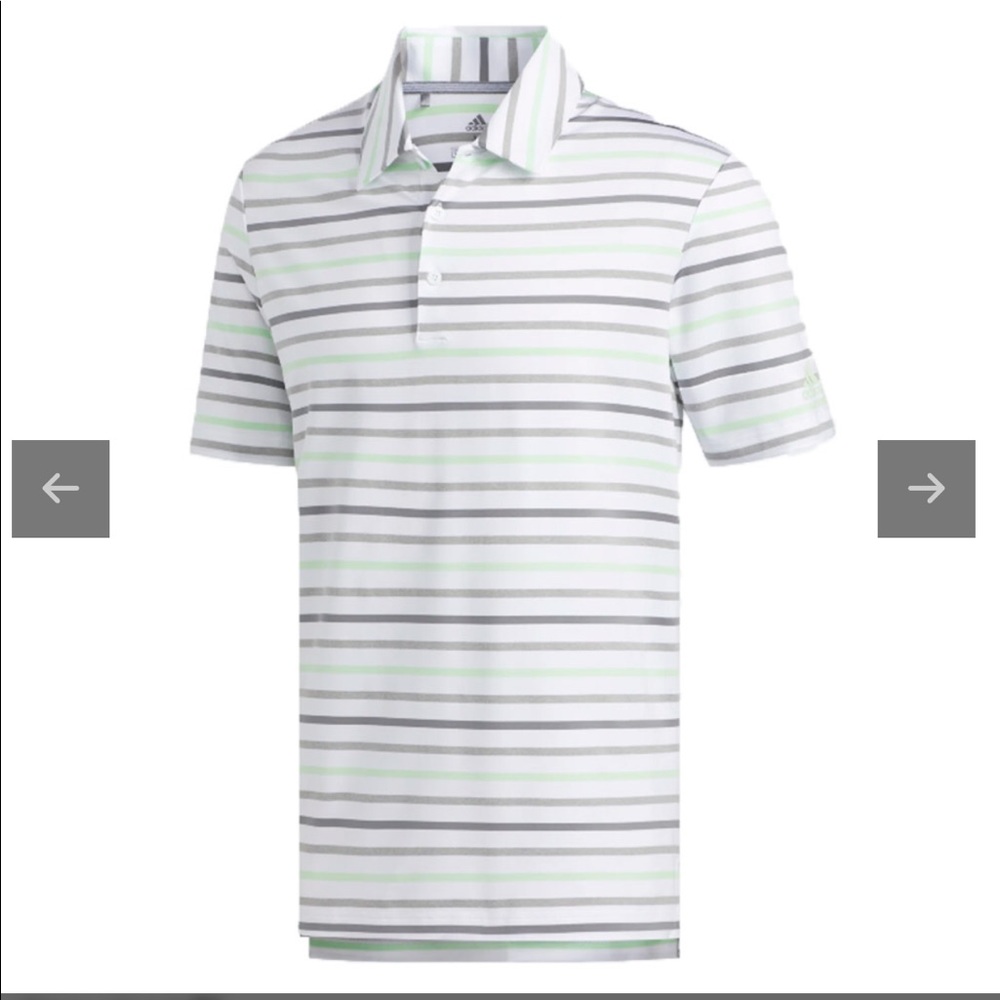 Adidas Ultimate365 Linear Polo White/Glow Green